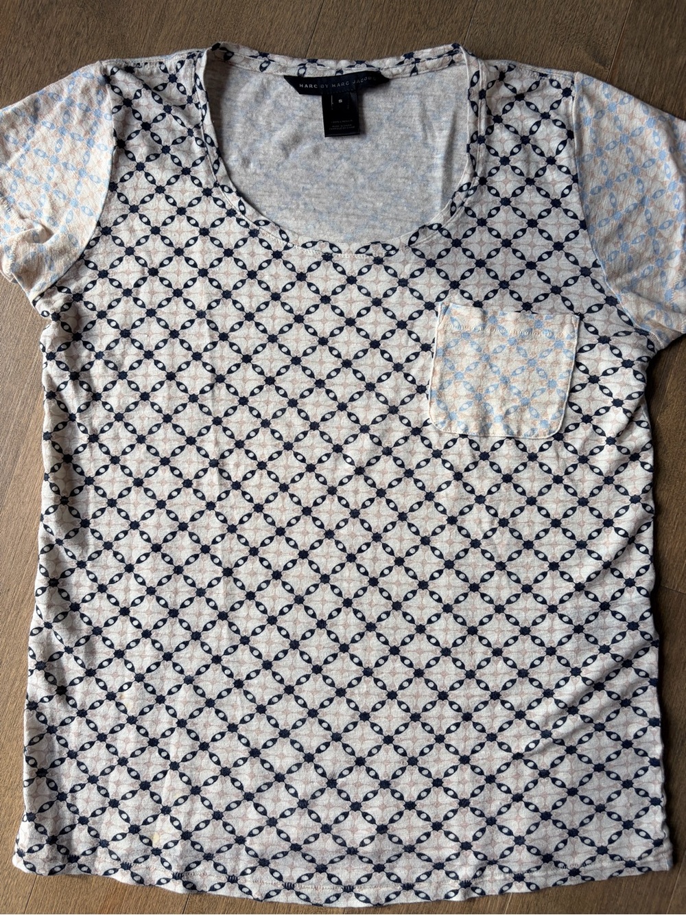 Marc by Marc Jacobs linen  Short Sleeve Pocket Tee